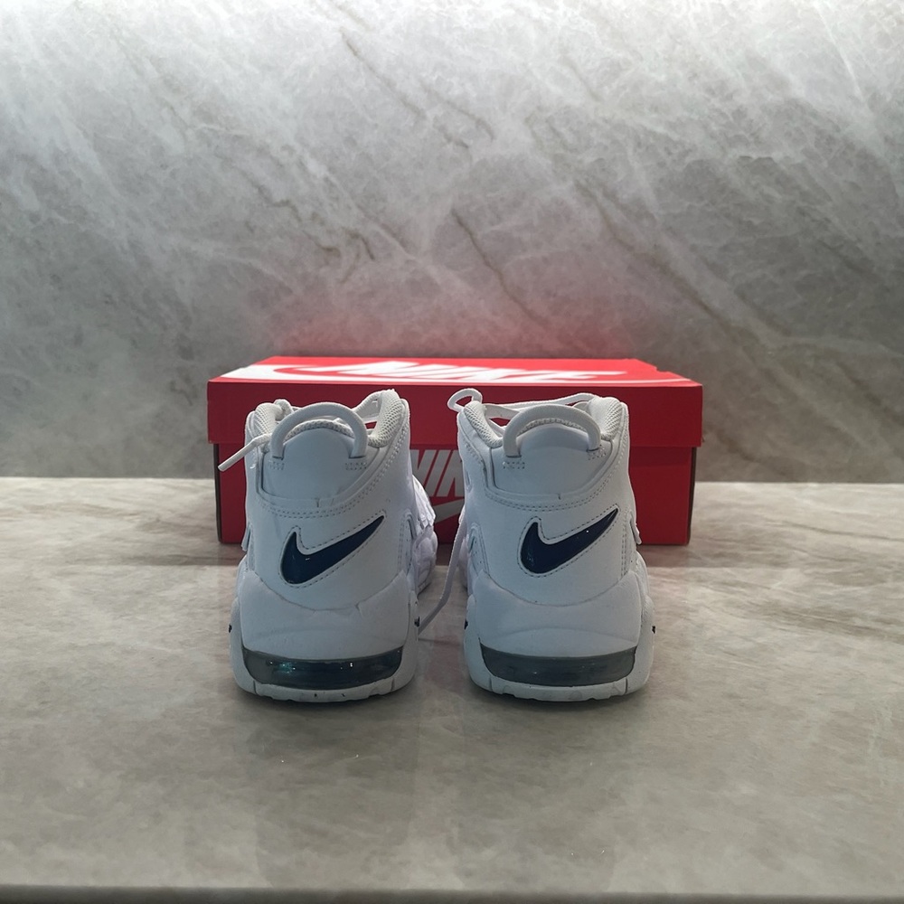 Nike Kids White Sneakers with Blue Accents